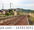 Platform and tracks of Uga-Hongo Station on the JR West San'in Main Line in Toyoura-cho, Shimonoseki City 143913031