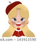 cute little girl in a red dress 143913590