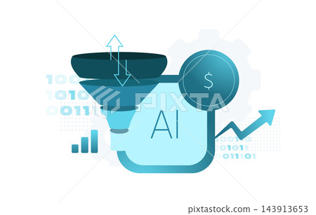 Agentic commerce connects AI agents with product discovery and purchasing decisions. Autonomous shopping, transaction automation and revenue growth define digital commerce, vector illustration Agentic commerce connects AI agents with product discovery and purchasing decisions. Autonomous shopping, transaction automation and revenue growth define digital commerce, vector illustration 143913653