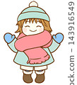A girl on a cold day (both hands, smiling) A girl on a cold day (both hands, smiling) 143916549