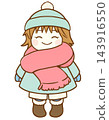 A girl on a cold day (smiling) A girl on a cold day (smiling) 143916550