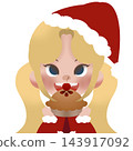Winter girl in red  143917092