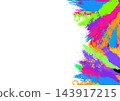 Abstract colorful brush stroke background with empty copy space. Vibrant paint texture border vector illustration. illustration vector design. 143917215
