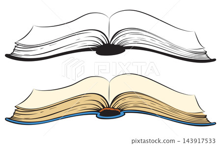 Open book. Vector sketch Open book. Vector sketch 143917533