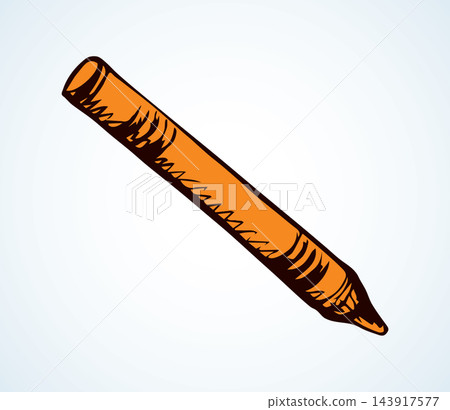 Crayon. Vector drawing icon sign Crayon. Vector drawing icon sign 143917577