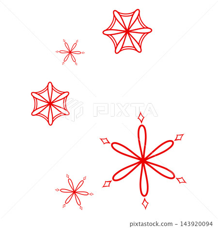 紅色花狀圖案的插圖 紅色花狀圖案的插圖 143920094