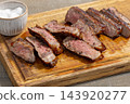 freshly grilled sliced juicy steak 143920277