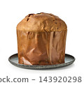 Artisan panettone with nuts and dried fruit 143920298