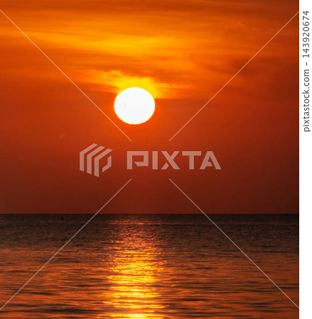 sunset over the sea sunset over the sea 143920674