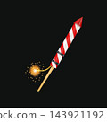 3D firework rockets and firecrackers set with sparkling effects for patriotic celebrations, party decorations, and festive American holidays on white background 143921192