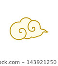 Illustration of swirling auspicious clouds (transparent background) 143921250