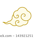 Illustration of swirling auspicious clouds (transparent background) 143921251