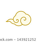 Illustration of swirling auspicious clouds (transparent background) 143921252