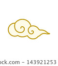 Illustration of swirling auspicious clouds (transparent background) 143921253