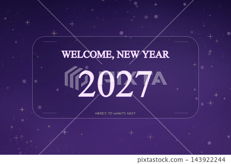 Welcome New Year 2027 Purple Starlight Background Welcome New Year 2027 Purple Starlight Background 143922244