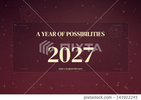 A Year of Possibilities 2027 Burgundy Background A Year of Possibilities 2027 Burgundy Background 143922245