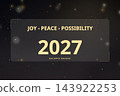 Joy Peace Possibility 2027 Black and Gold Background Joy Peace Possibility 2027 Black and Gold Background 143922253