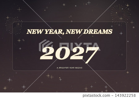 New Year New Dreams 2027 Burgundy Brown Background New Year New Dreams 2027 Burgundy Brown Background 143922258