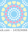 Heart motif seamless pattern (light blue) 143924066