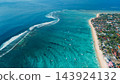 Nusa Lembongan with tropical beach and turquoise sea, drone view 143924132