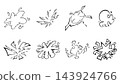 A set of line art illustrations depicting an effect pointing diagonally upwards. 143924766
