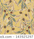 seamless pattern with ripe cherry tomatoes 143925297