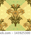 vintage invitation card with ornate elegant retro abstract floral pattern 143925300
