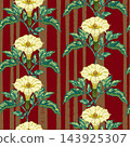 floral seamless pattern with hand drawn flowers 143925307