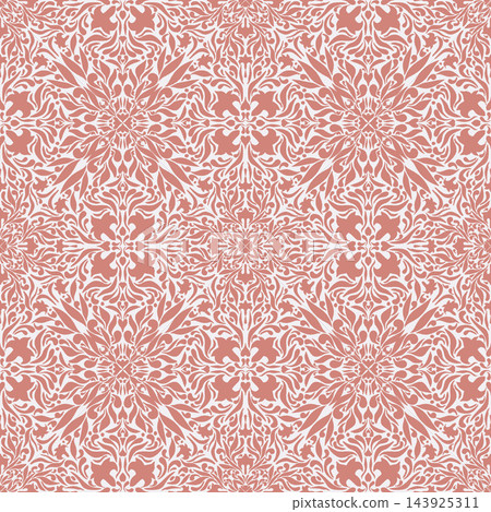 seamless pattern with blue snowflakes 143925311