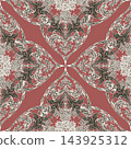 vector seamless pattern with mandala shape 143925312