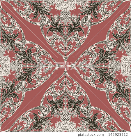 vector seamless pattern with mandala shape 143925312