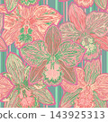 seamless floral pattern with flowers 143925313