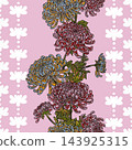 abstract floral frame on pink background 143925315
