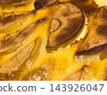 Golden apple pie with a glimmering, caramelized crust 143926047