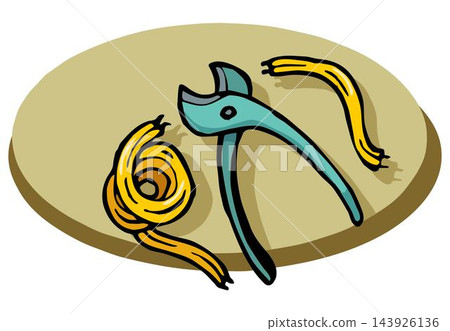 vector illustration of a tool construction pliers tool in cartoon style vector illustration of a tool construction pliers tool in cartoon style 143926136