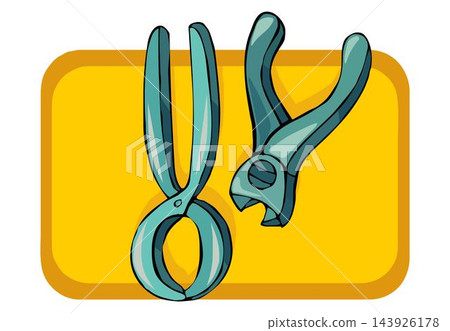 vector illustration of a tool construction pliers wrench tool in cartoon style vector illustration of a tool construction pliers wrench tool in cartoon style 143926178
