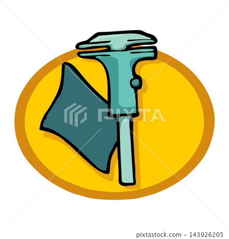 vector illustration of a french key in cartoon style vector illustration of a french key in cartoon style 143926205