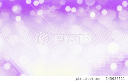 Purple bokeh lights background with blank space for Your text or image, usable for social media, story, banner, poster, Ads, events, party, celebration, and various design works 143926511