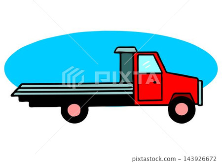 vector illustration of a tow truck in cartoon style vector illustration of a tow truck in cartoon style 143926672