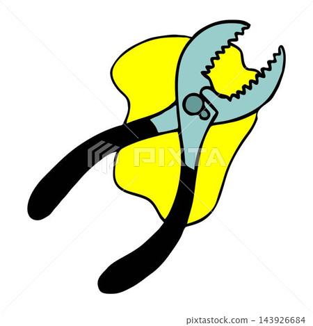 vector illustration of a slip joint pliers in cartoon style vector illustration of a slip joint pliers in cartoon style 143926684