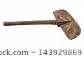 Antique Wooden Rice Leveler Tool Isolated on White Background 143929869