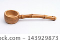 Traditional Bamboo Water Scoop Ladle Isolated on White Background 143929873