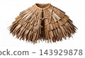 Traditional Straw Raincoat Mino Farmer Thatch Cape Isolated on White Background 143929878