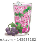 Illustration of Cassis Mojito and Cassis Juice 143933182