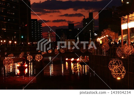 沙洲 夜景 夜晚 143934234
