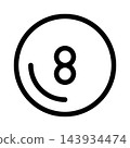 8 ball vibrant icon set for billiards, games, and entertainment design and project ideas 143934474