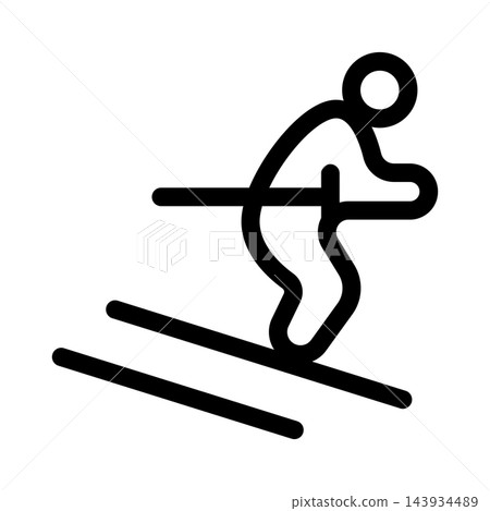 Adventurous flat skiing icon set for winter sports, travel, and outdoor activity design Adventurous flat skiing icon set for winter sports, travel, and outdoor activity design 143934489