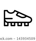 Sports shoe sleek icon set for fitness, training, and athletic performance design projects 143934509