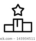 Podium sleek icon set for awards, competitions, and achievement ceremony design projects 143934511