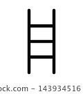 Versatile sleek ladder icon set for construction, safety, and design project concepts 143934516